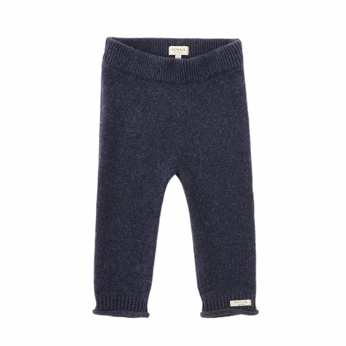 Donsje Amsterdam Trousers and Leggings Baby Trig Merino Wool Trousers Blue Marine Melange