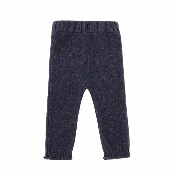 Donsje Amsterdam Trousers and Leggings Baby Trig Merino Wool Trousers Blue Marine Melange