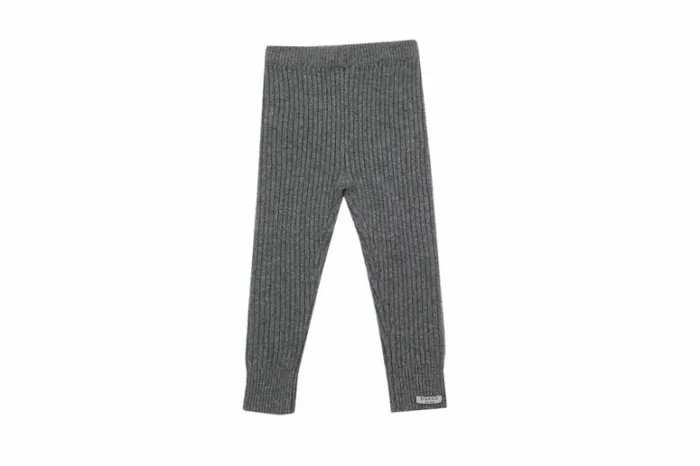 Donsje Amsterdam Trousers and Leggings Girls Pem Merino Wool Trousers Grey Melange