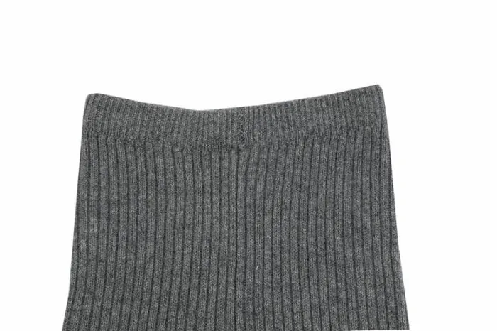 Donsje Amsterdam Trousers and Leggings Girls Pem Merino Wool Trousers Grey Melange