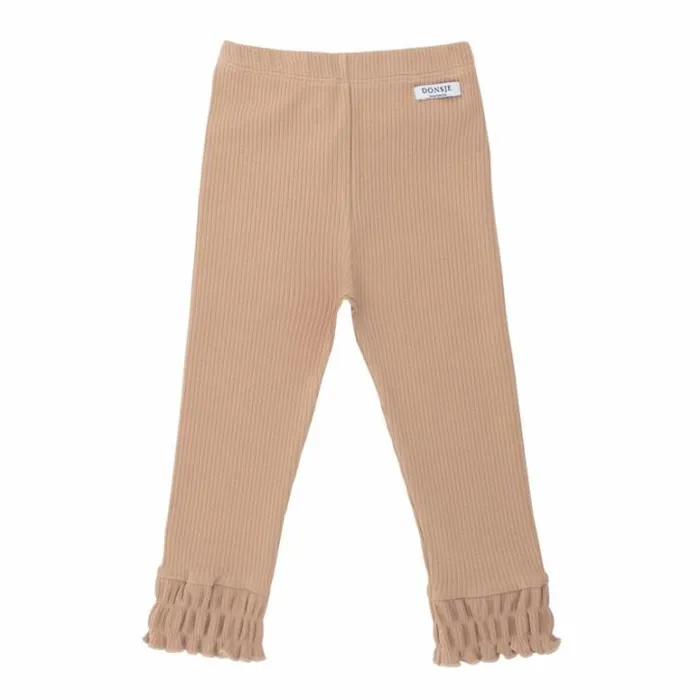 Donsje Amsterdam Trousers and Leggings Girls Qies Leggings Hazelnut Blush