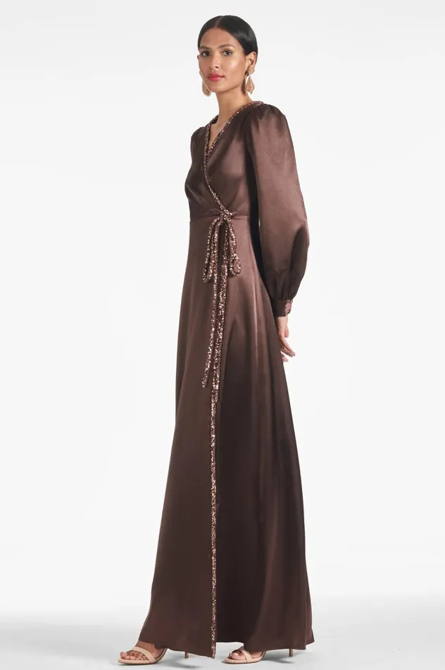 Dorthea Gown 8211 Espresso Women Sachin and Babi Covered