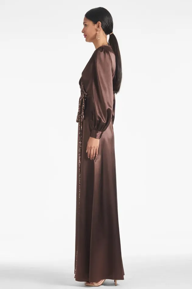 Dorthea Gown 8211 Espresso Women Sachin and Babi Covered