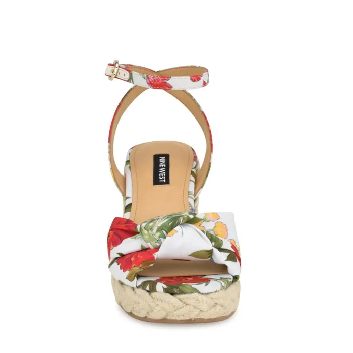 Dotime Espadrille Wedge Sandals White Floral Women Nine West Wedges Dotime Espadrille Wedge Sandals White Floral Women Nine West Wedges