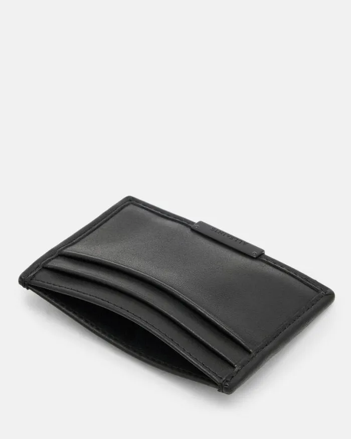 Dove Leather Cardholder Black Men AllSaints Bags and Wallets