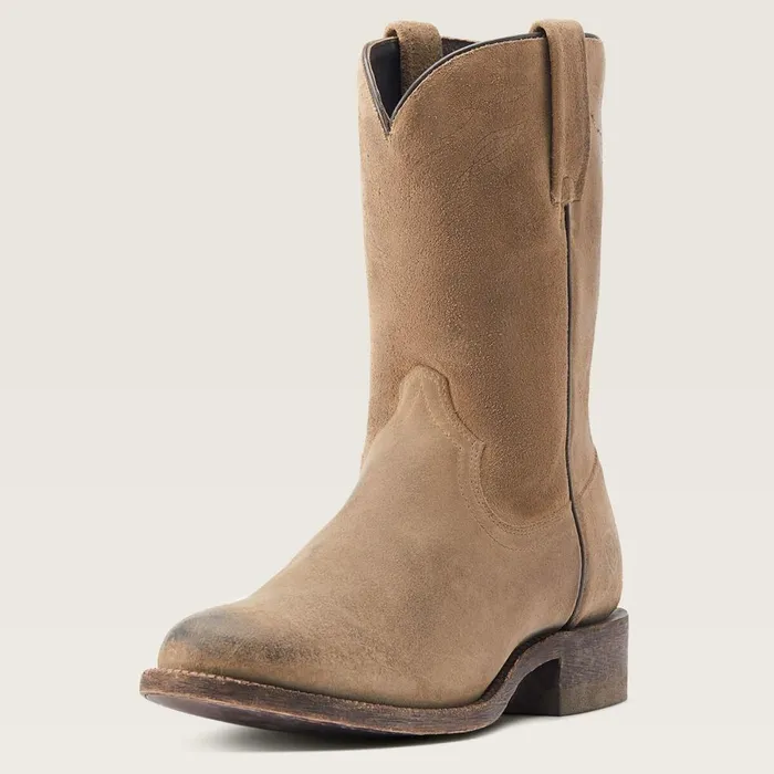 Downtown Western Boot Burned Grey Roughout Men Ariat Western Boots