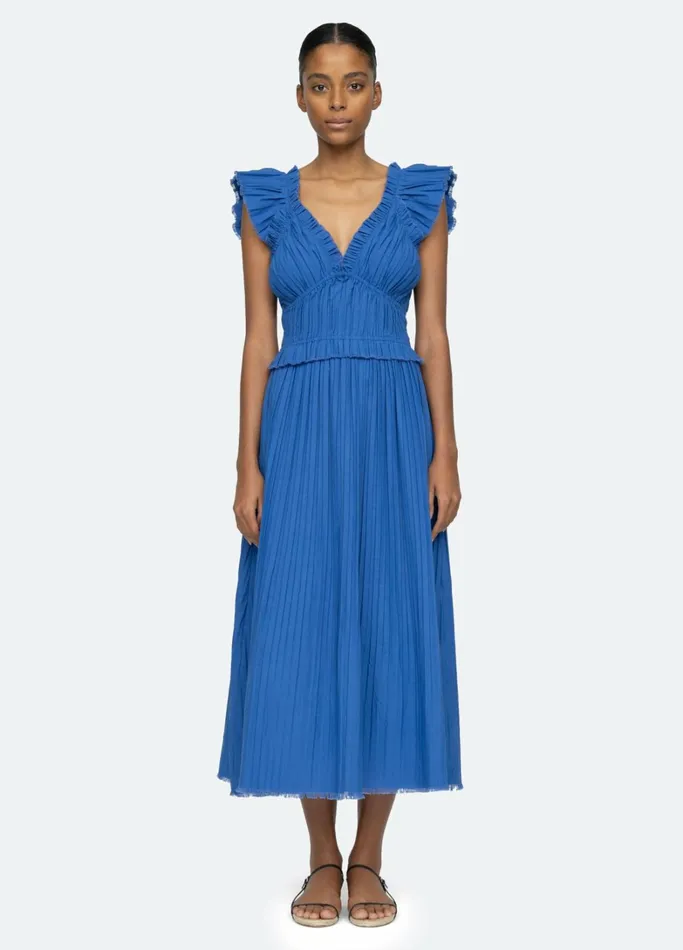 Dresses Women Sea New York Greir VNeck Dress Blue