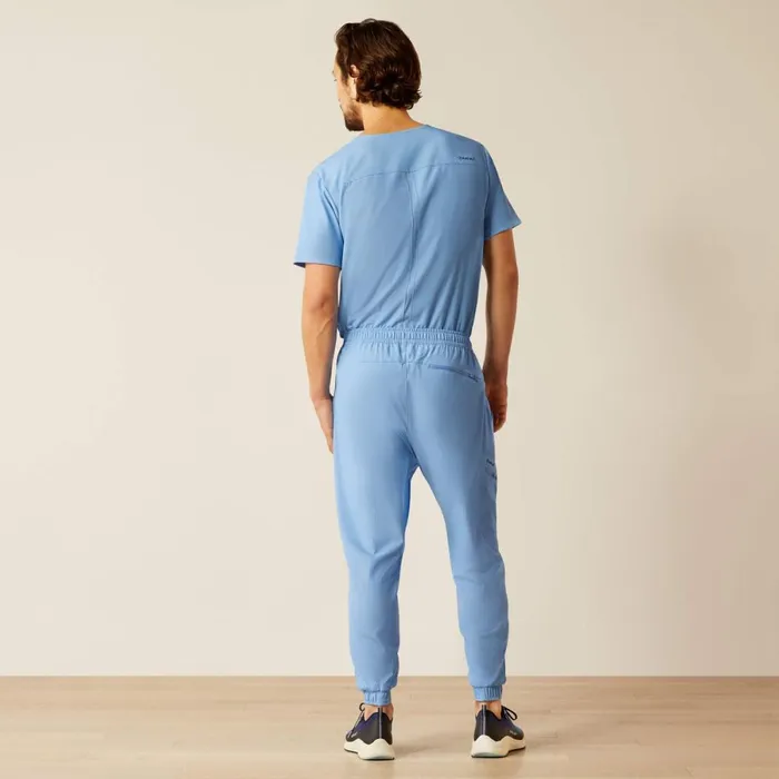 Drew Cargo Stretch Jogger Scrub Pant Light Blue Heather Men Ariat Scrubs Drew Cargo Stretch Jogger Scrub Pant Light Blue Heather Men Ariat Scrubs
