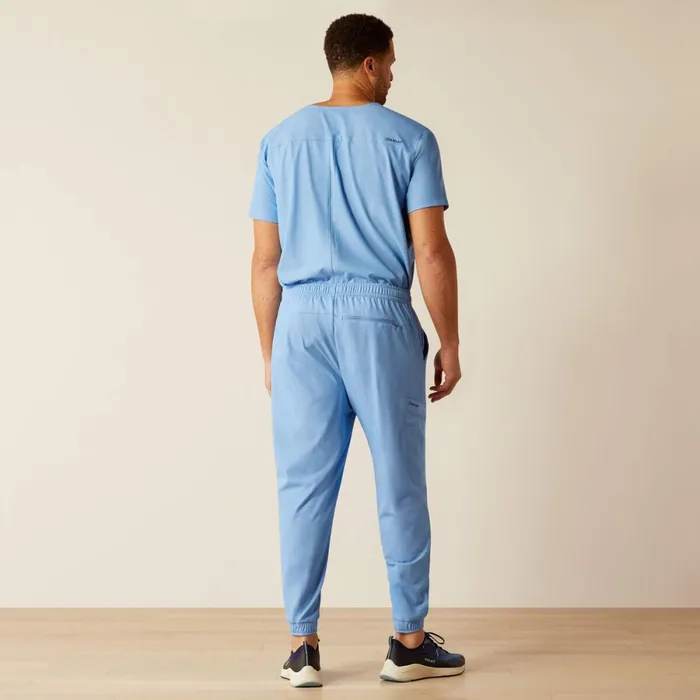 Drew Cargo Stretch Jogger Scrub Pant Light Blue Heather Men Ariat Scrubs Drew Cargo Stretch Jogger Scrub Pant Light Blue Heather Men Ariat Scrubs
