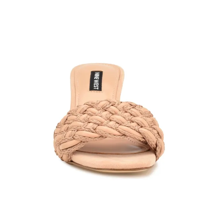 Driah Heeled Slide Sandals Dark Blush Women Nine West Dress