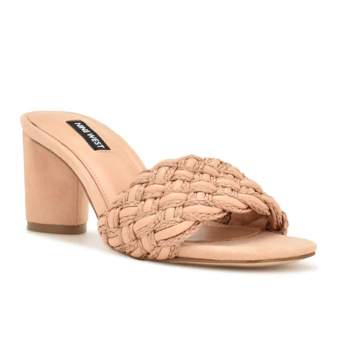 Driah Heeled Slide Sandals Dark Blush Women Nine West Sandals Driah Heeled Slide Sandals Dark Blush Women Nine West Sandals