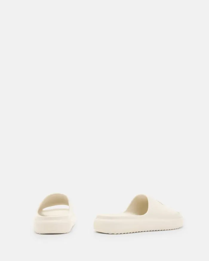 Dune Slip On Logo Slides Chalk White Men AllSaints Shoes and Boots