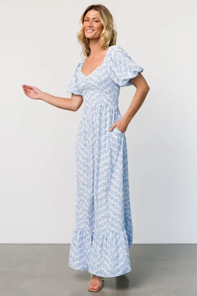Durban Maxi Dress Dusty Blue Print Women Baltic Born Maxi Dresses Durban Maxi Dress Dusty Blue Print Women Baltic Born Maxi Dresses