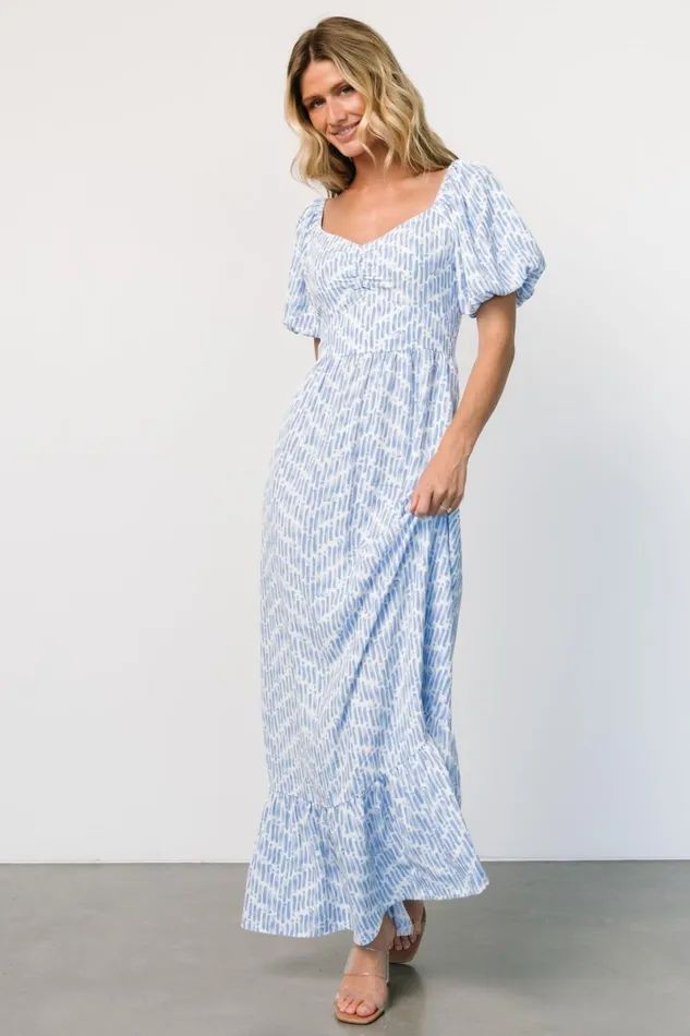 Durban Maxi Dress Dusty Blue Print Women Baltic Born Maxi Dresses Durban Maxi Dress Dusty Blue Print Women Baltic Born Maxi Dresses