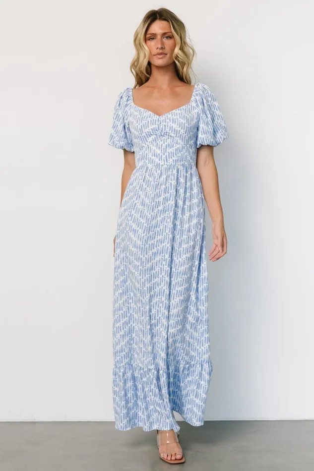 Durban Maxi Dress Dusty Blue Print Women Baltic Born Maxi Dresses Durban Maxi Dress Dusty Blue Print Women Baltic Born Maxi Dresses