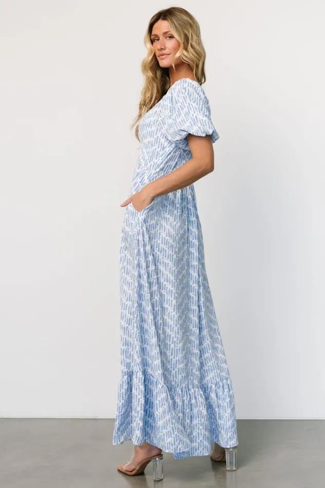 Durban Maxi Dress Dusty Blue Print Women Baltic Born Maxi Dresses Durban Maxi Dress Dusty Blue Print Women Baltic Born Maxi Dresses