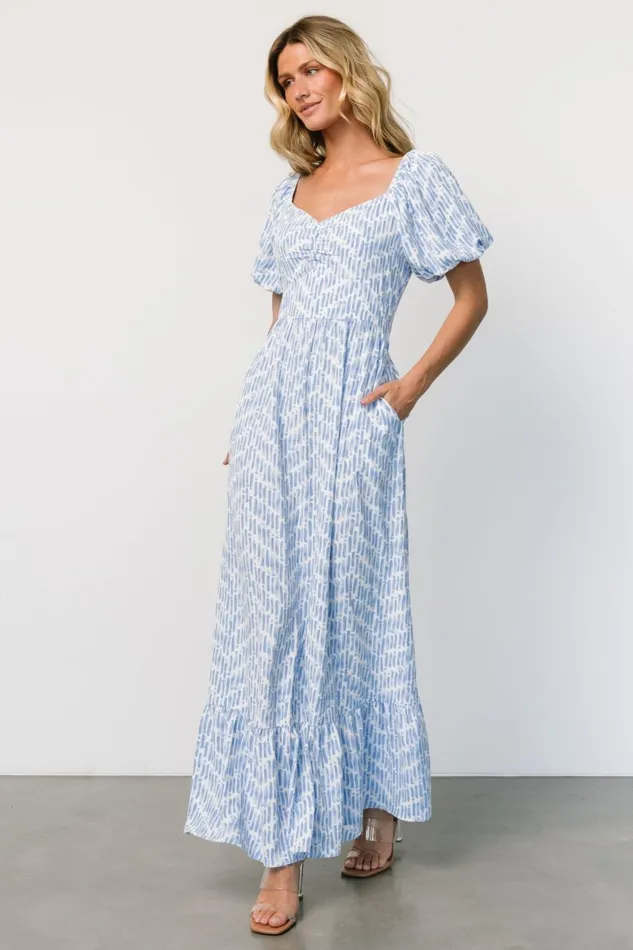 Durban Maxi Dress Dusty Blue Print Women Baltic Born Maxi Dresses Durban Maxi Dress Dusty Blue Print Women Baltic Born Maxi Dresses