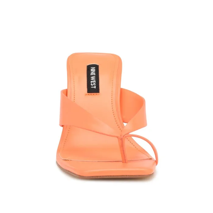 Durlife Heeled Thong Sandals Orange Women Nine West Mid Heels Durlife Heeled Thong Sandals Orange Women Nine West Mid Heels