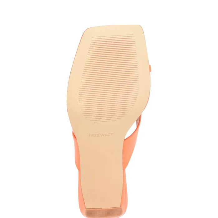 Durlife Heeled Thong Sandals Orange Women Nine West Mid Heels Durlife Heeled Thong Sandals Orange Women Nine West Mid Heels