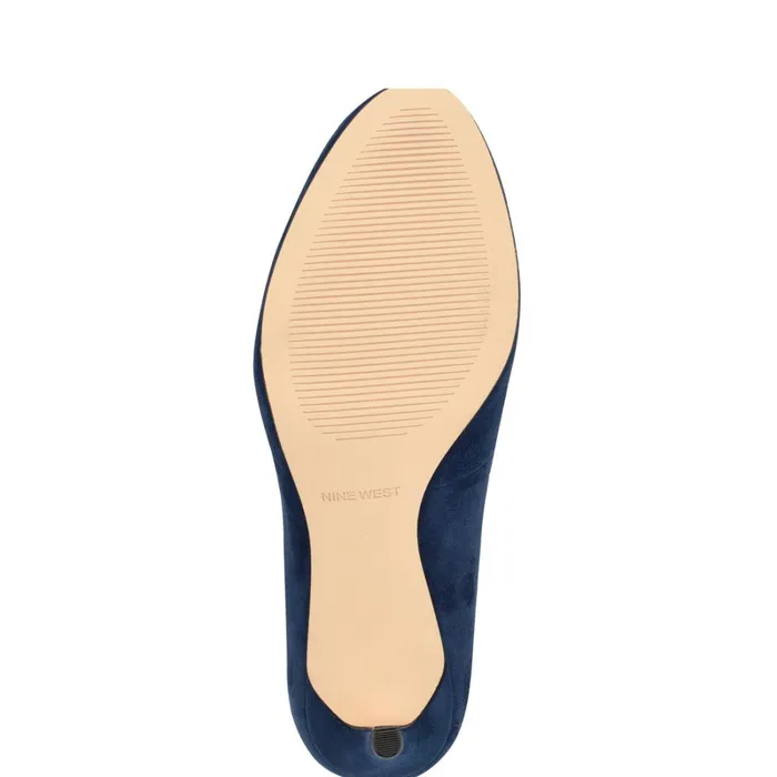 Dylan Round Toe Pumps Dark Blue Women Nine West Pumps