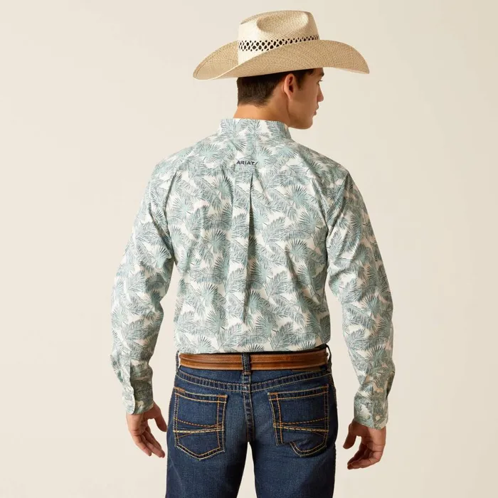 Eamanuel Fitted Shirt Reef Water Men Ariat Button Down Shirts Eamanuel Fitted Shirt Reef Water Men Ariat Button Down Shirts