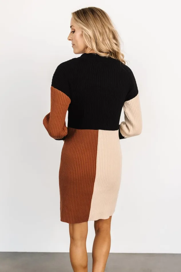 Easton Sweater Dress Black Multi Women Baltic Born Short Dresses Easton Sweater Dress Black Multi Women Baltic Born Short Dresses