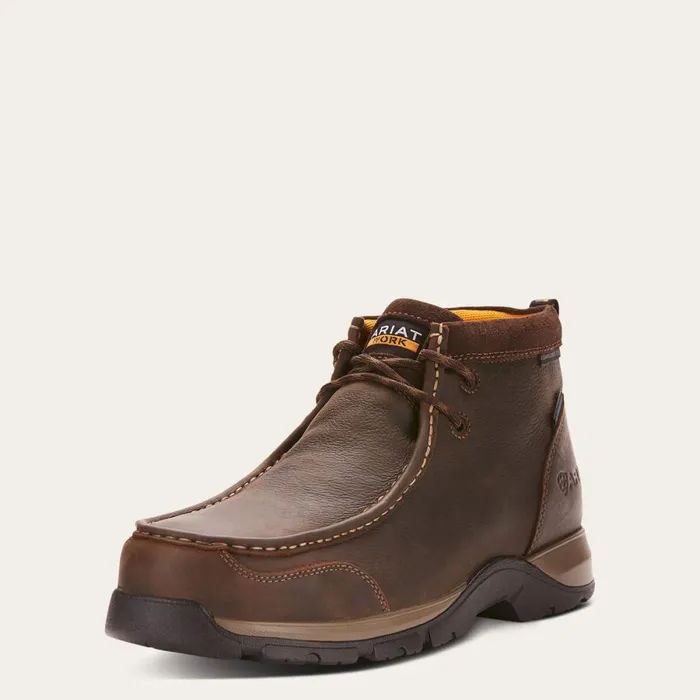 Edge LTE Moc Waterproof Composite Toe Work Boot Dark Brown Men Ariat Work Boots