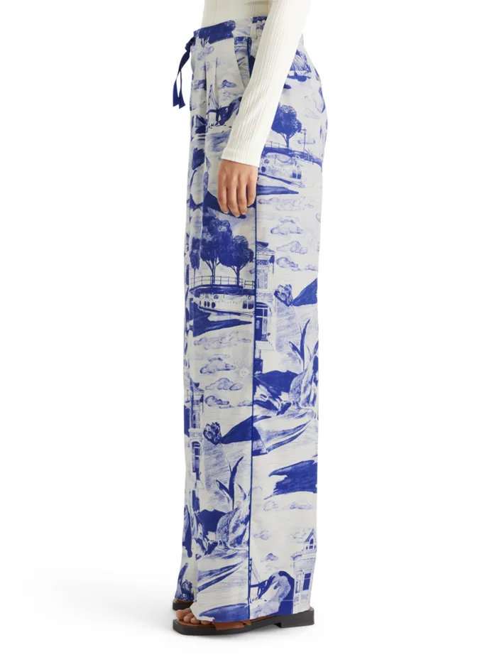 Eleni Printed Pyjama Pant Journey Of The Free Mind Blue Women Scotch and Soda Pants Eleni Printed Pyjama Pant Journey Of The Free Mind Blue Women Scotch and Soda Pants