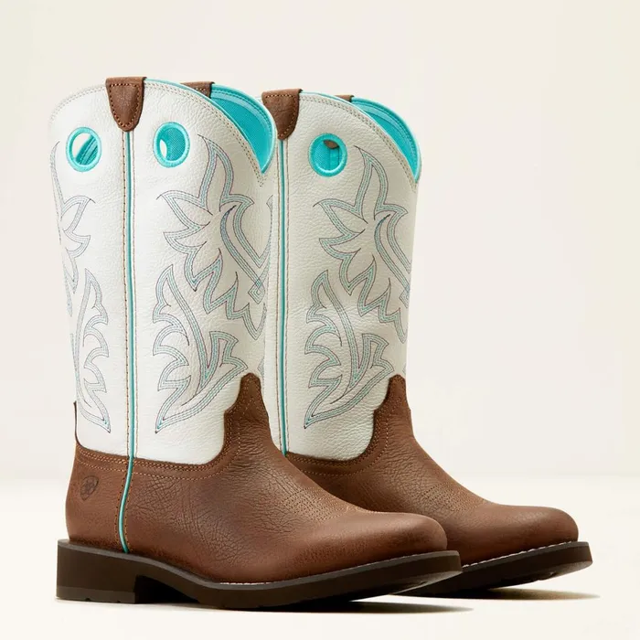 Elko Western Boot Dark Cottagewhite Icing Women Ariat Western Boots Elko Western Boot Dark Cottagewhite Icing Women Ariat Western Boots