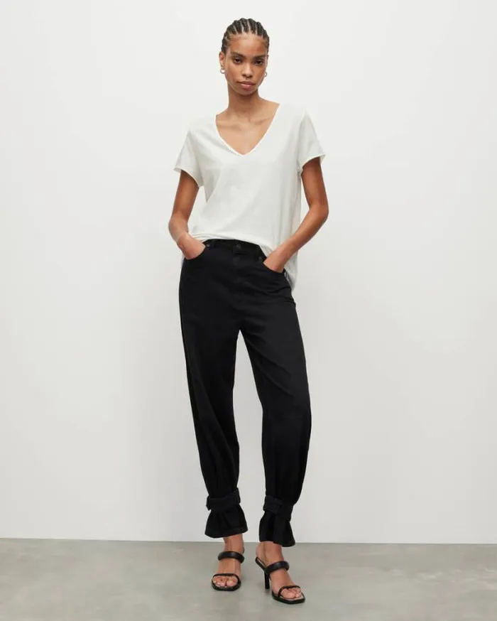 Emelyn VNeck Tonic TShirt Chalk White Women AllSaints TShirts