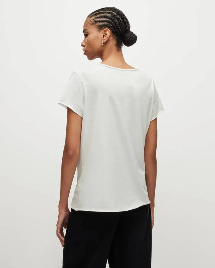Emelyn VNeck Tonic TShirt Chalk White Women AllSaints TShirts