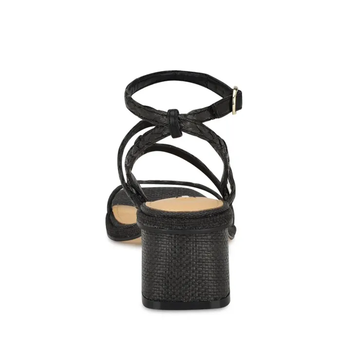 Emolly Raffia Block Heel Sandals Black Raffia Women Nine West Low Heel Emolly Raffia Block Heel Sandals Black Raffia Women Nine West Low Heel