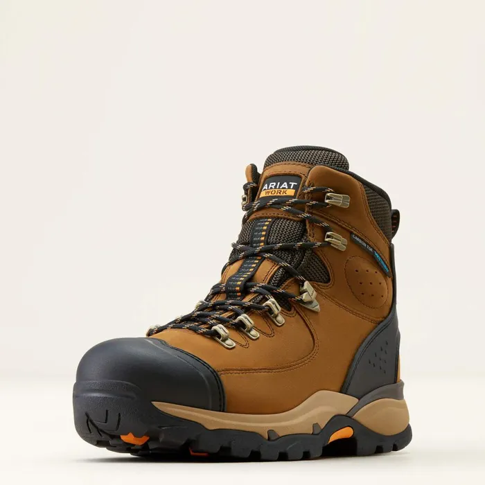 Endeavor 6034 Waterproof Carbon Toe Work Boot Dusted Brown Men Ariat Work Boots