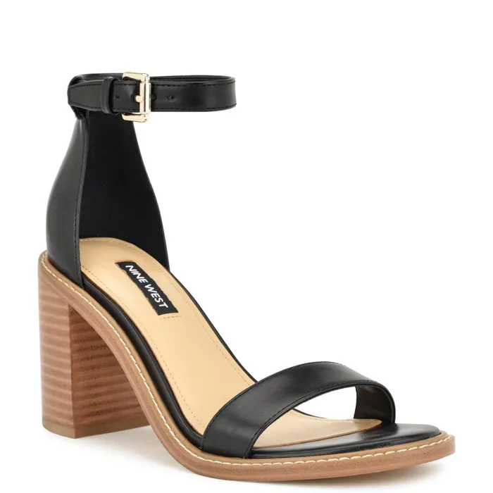 Erla Tailored Sandals Black Women Nine West Heeled Erla Tailored Sandals Black Women Nine West Heeled