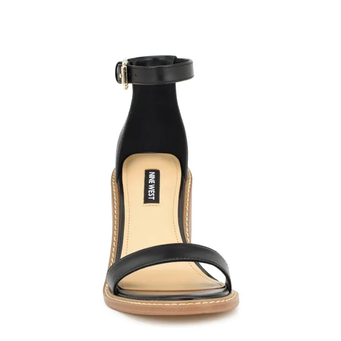 Erla Tailored Sandals Black Women Nine West Heeled Erla Tailored Sandals Black Women Nine West Heeled