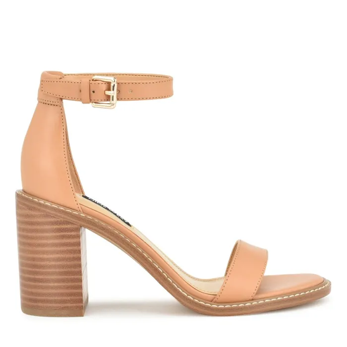 Erla Tailored Sandals Light Natural Women Nine West Heeled