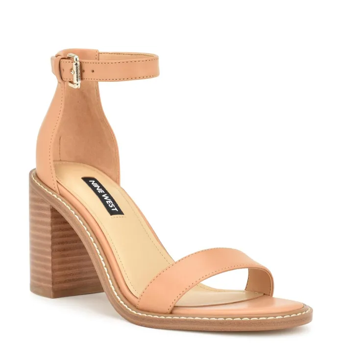 Erla Tailored Sandals Light Natural Women Nine West Heeled Erla Tailored Sandals Light Natural Women Nine West Heeled