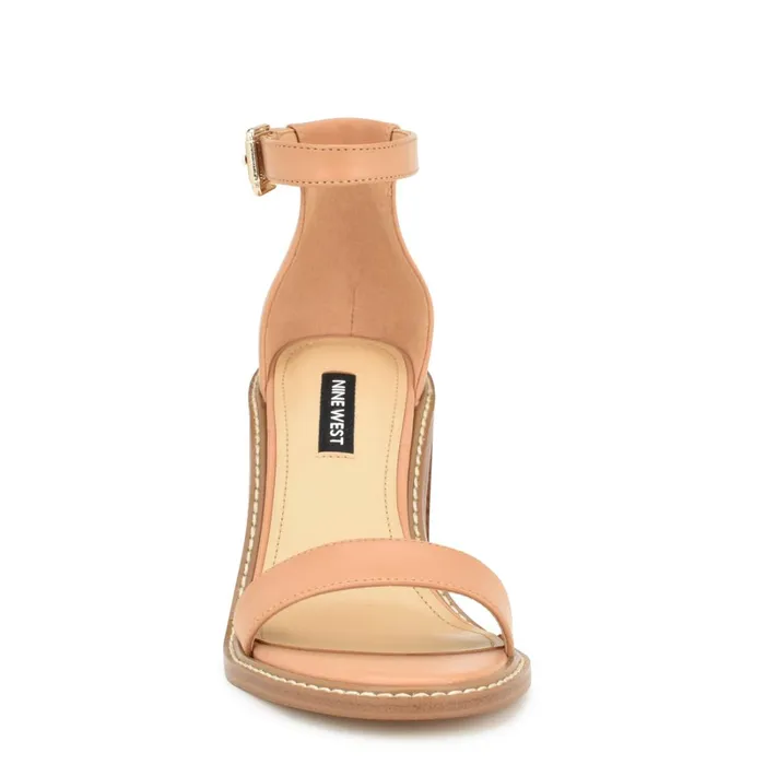 Erla Tailored Sandals Light Natural Women Nine West Heeled Erla Tailored Sandals Light Natural Women Nine West Heeled