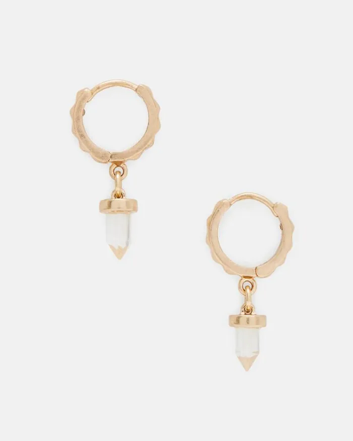 Eryka Spiked Pendant Hoop Earrings Warm Brasscrystal Women AllSaints Jewelry