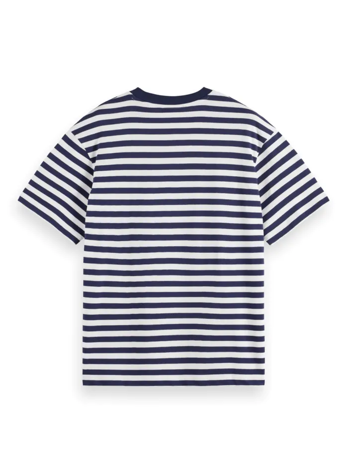Essential 8211 The Free Spirit Peace Bird Striped Tshirt Navywhite Men Scotch and Soda TShirts and Polo Shirts Essential 8211 The Free Spirit Peace Bird Striped Tshirt Navywhite Men Scotch and Soda TShirts and Polo Shirts