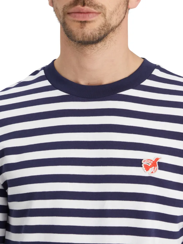 Essential 8211 The Free Spirit Peace Bird Striped Tshirt Navywhite Men Scotch and Soda TShirts and Polo Shirts Essential 8211 The Free Spirit Peace Bird Striped Tshirt Navywhite Men Scotch and Soda TShirts and Polo Shirts