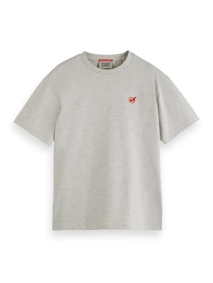 Essential 8211 The Free Spirit Peace Bird Tshirt Oatmeal Melange Men Scotch and Soda Essentials Essential 8211 The Free Spirit Peace Bird Tshirt Oatmeal Melange Men Scotch and Soda Essentials