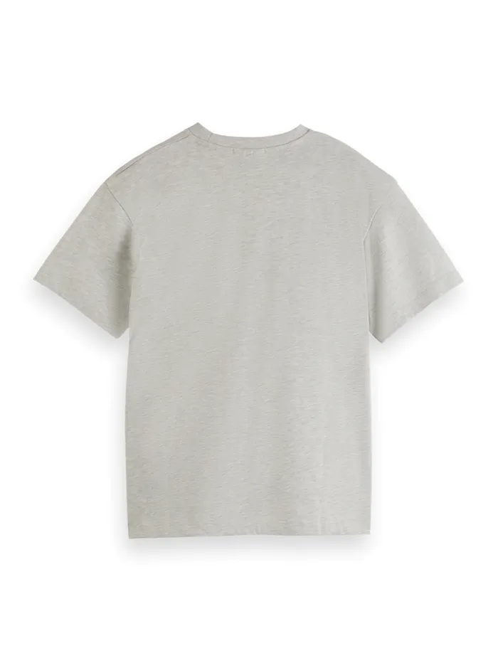 Essential 8211 The Free Spirit Peace Bird Tshirt Oatmeal Melange Men Scotch and Soda Essentials Essential 8211 The Free Spirit Peace Bird Tshirt Oatmeal Melange Men Scotch and Soda Essentials
