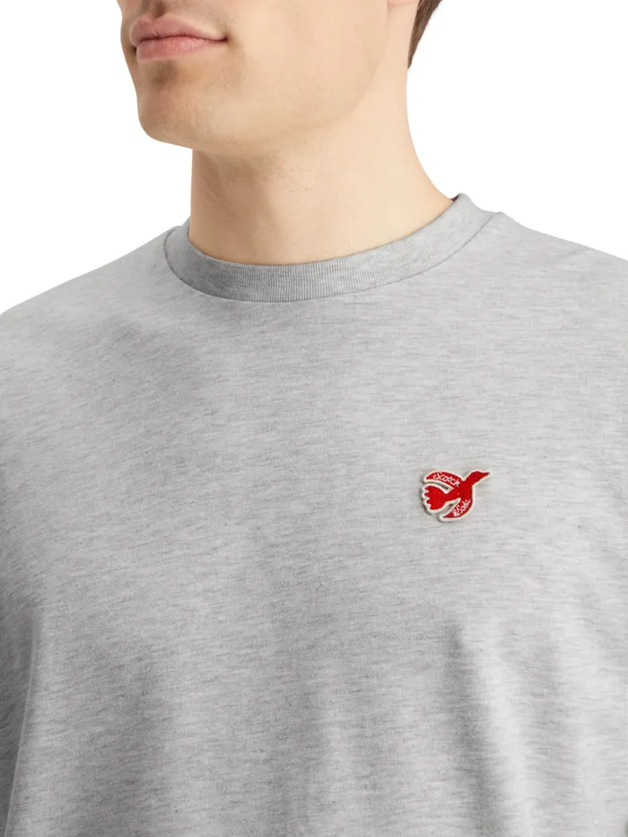 Essential 8211 The Free Spirit Peace Bird Tshirt Oatmeal Melange Men Scotch and Soda Essentials Essential 8211 The Free Spirit Peace Bird Tshirt Oatmeal Melange Men Scotch and Soda Essentials