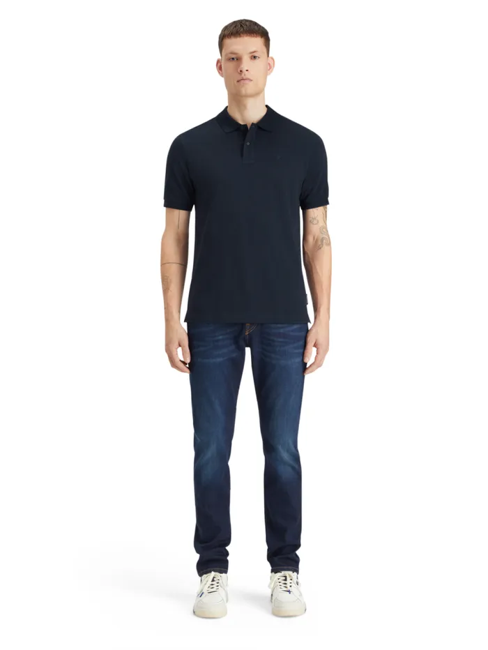 Essential Logo Pique Polo Black Men Scotch and Soda Essentials