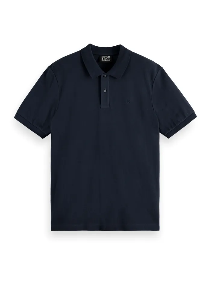 Essential Logo Pique Polo Black Men Scotch and Soda Essentials
