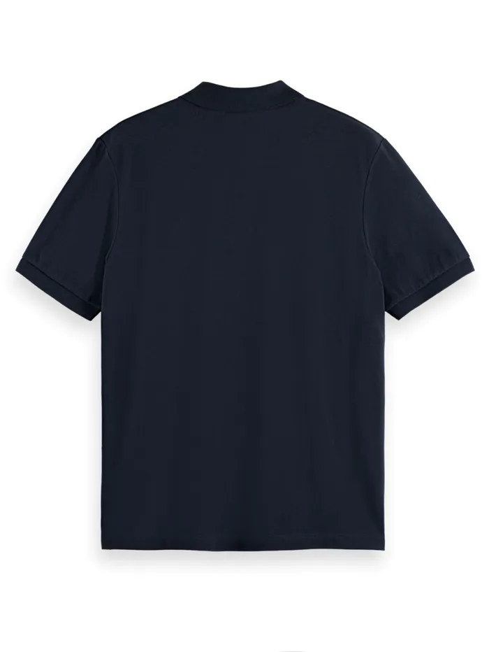 Essential Logo Pique Polo Black Men Scotch and Soda Essentials