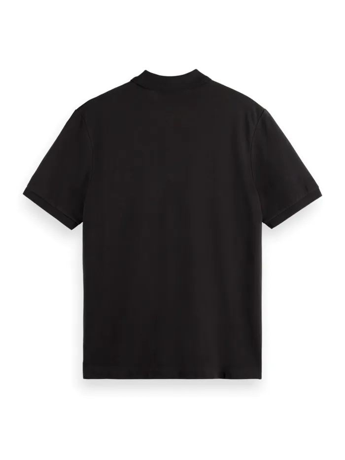 Essential Logo Pique Polo Black Men Scotch and Soda Essentials