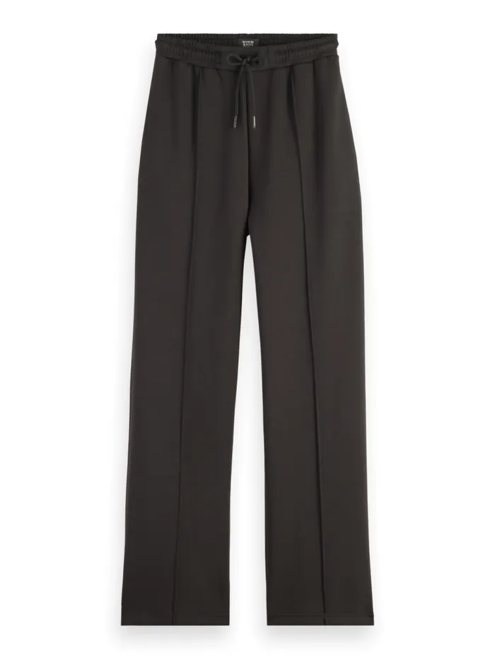 Essential MODAL STRAIGHT LEG SWEAT PANT Black Women Scotch and Soda Pants