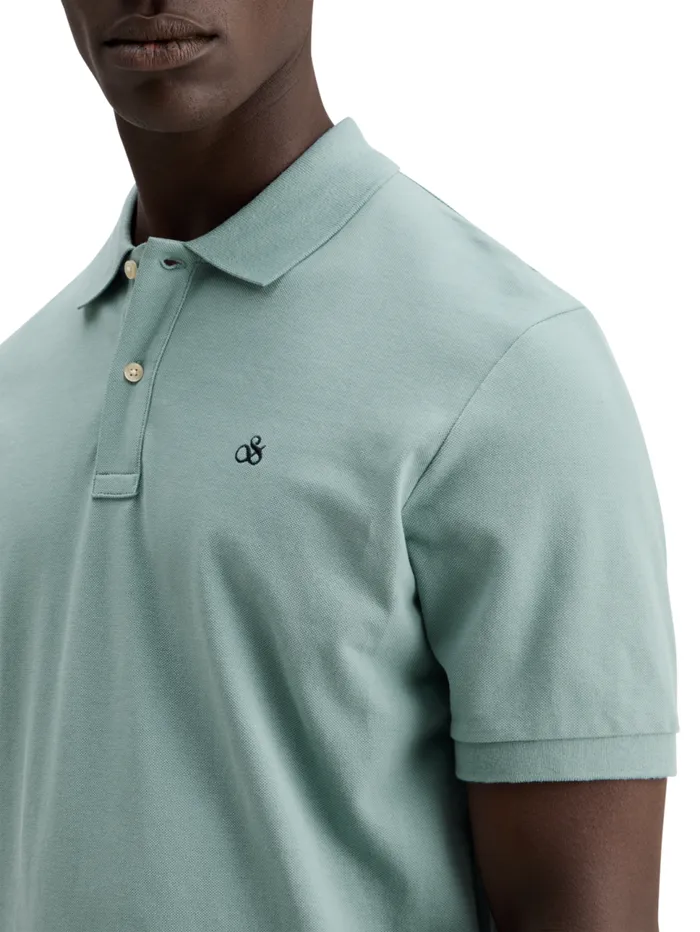 Essential Organic Cotton Pique Polo Bay Blue Men Scotch and Soda Essentials